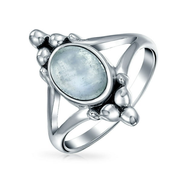 GIFT-PACKAGING AVAILABLE 925 FINE STERLING SILVER ROUND CUT MOONSTONE RING